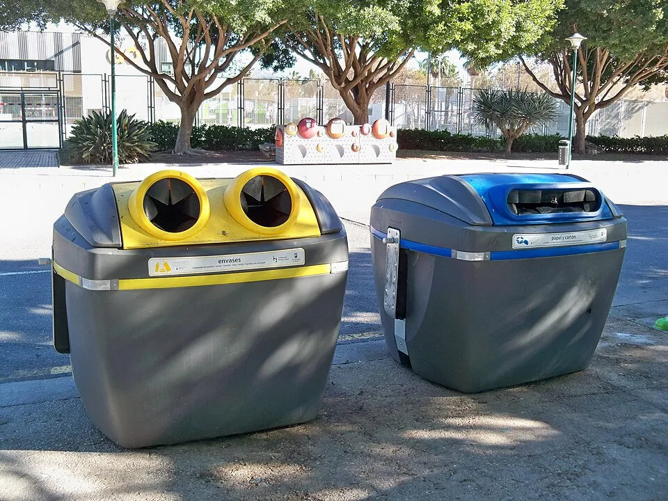 Context photograph: Recycling Containers in Pintor de la Fuente Grima Street; operations context, not an identified product or supplier on this page.