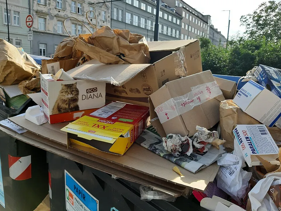 Context photograph: Paper recycling in the Czech Republic; paper context, not an identified product or supplier on this page.