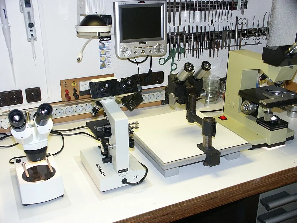 Context photograph: Amateur Microscopy Laboratory - Microscopes; science context, not an identified product or supplier on this page.
