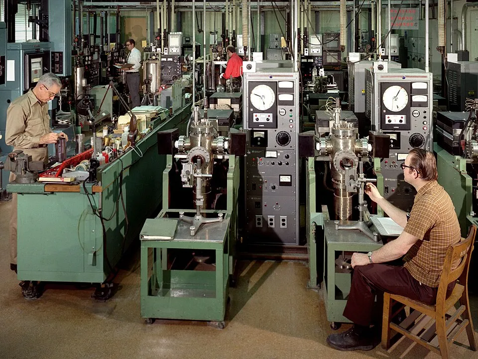 Context photograph: High Vacuum Creep Facility in the Materials Processing Laboratory (GRC-1973-C-00411); science context, not an identified product or supplier on this page.