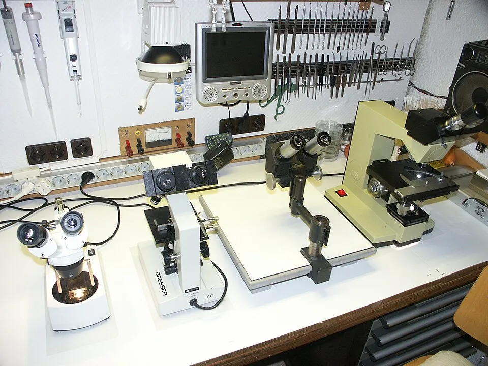 Context photograph: Amateur Microscopy Laboratory - Microscopes - (1); science context, not an identified product or supplier on this page.