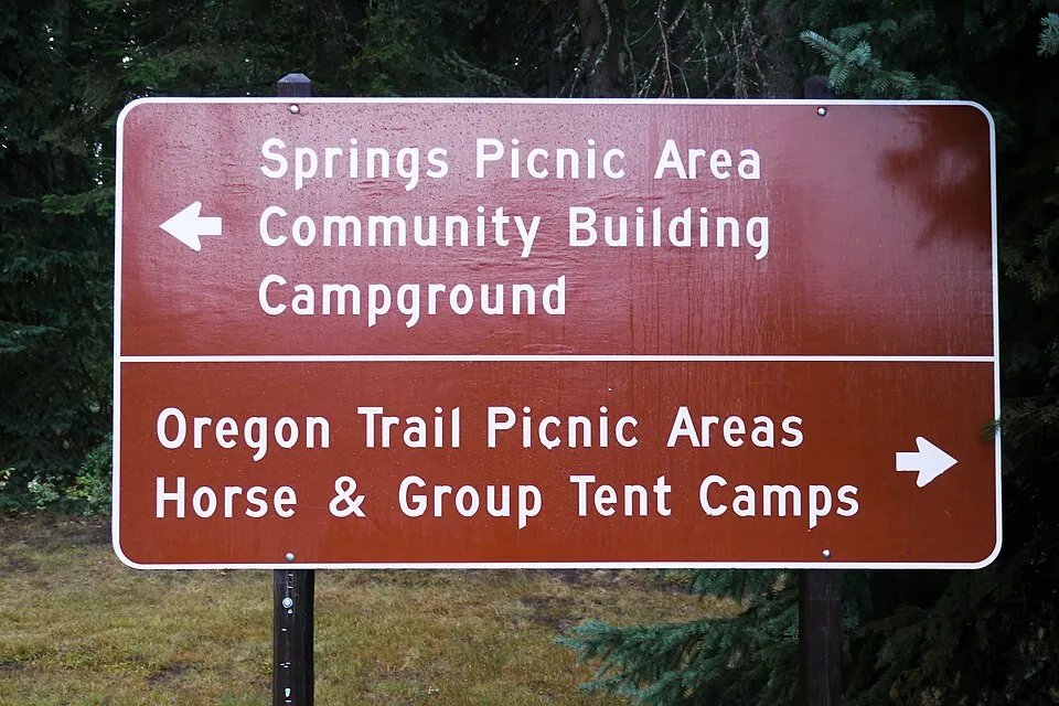 Context photograph: Emigrant Springs Directional Signage; signage context, not an identified product or supplier on this page.