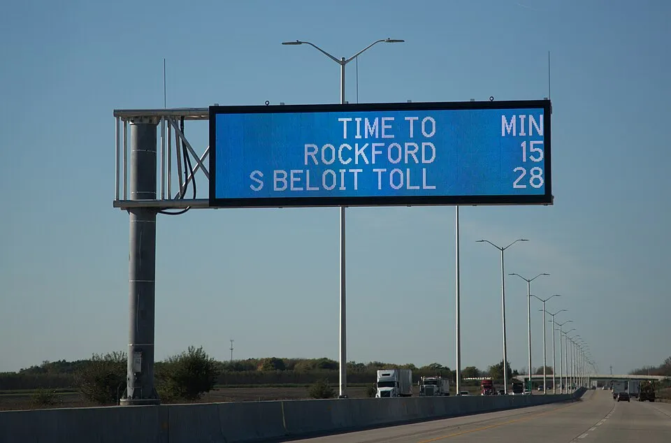 Context photograph: Illinois Tollway - Digital Signage (45706130121); signage context, not an identified product or supplier on this page.