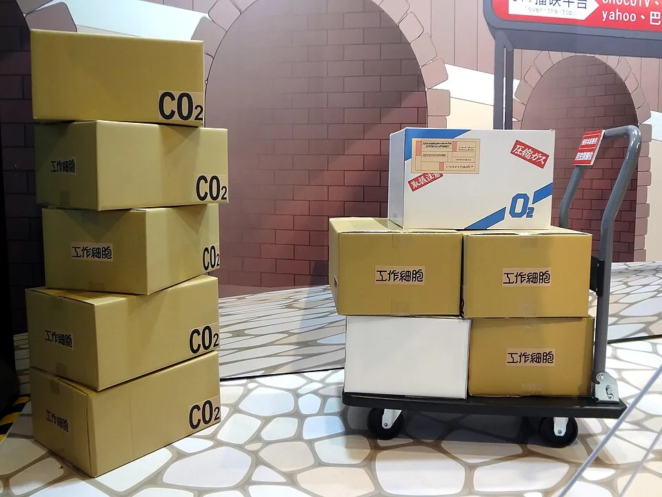 Context photograph: Cells at Work! corrugated fiberboard cartons 20181215a; paper context, not an identified product or supplier on this page.