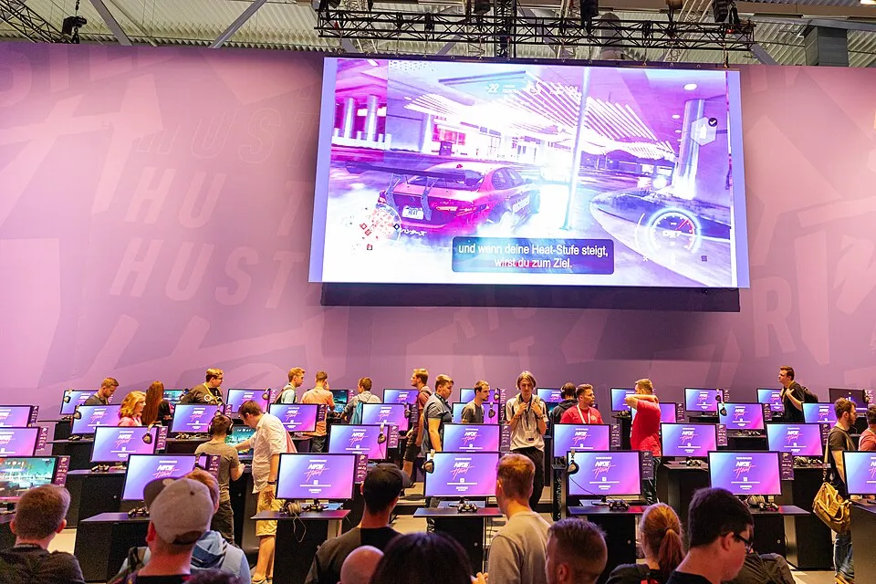 Context photograph: Need for Speed Heat Gamescom 2019 (48605674916); events context, not an identified product or supplier on this page.