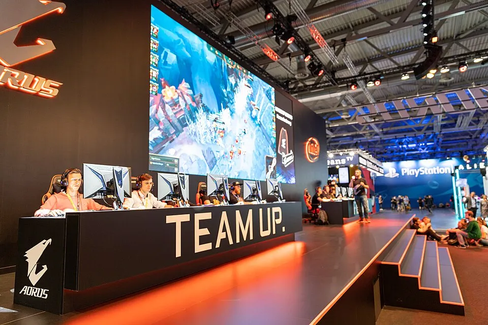 Context photograph: AORUS Team Up Gamescom 2019 (48605834662); events context, not an identified product or supplier on this page.