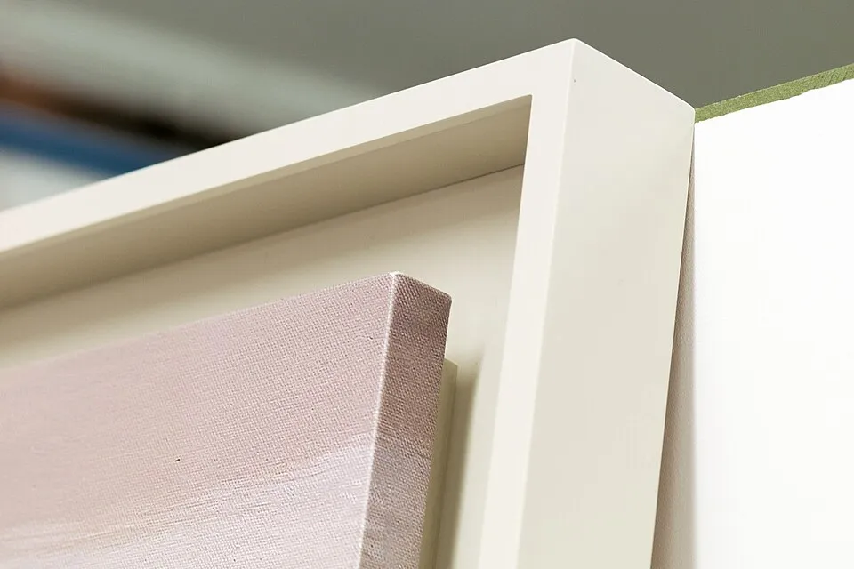 Context photograph: Unglazed canvas tray frame; textile context, not an identified product or supplier on this page.